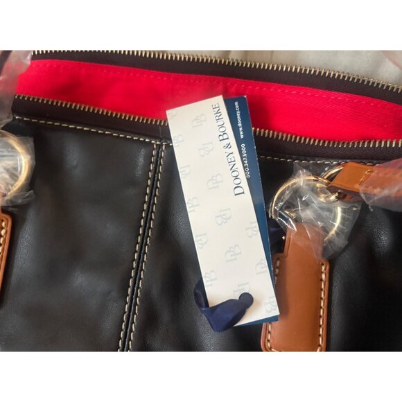 Dooney & Bourke O-Ring Shopper Black Leather Tote Bag NWT 5P832 BL $268 MSRP - Picture 7 of 15